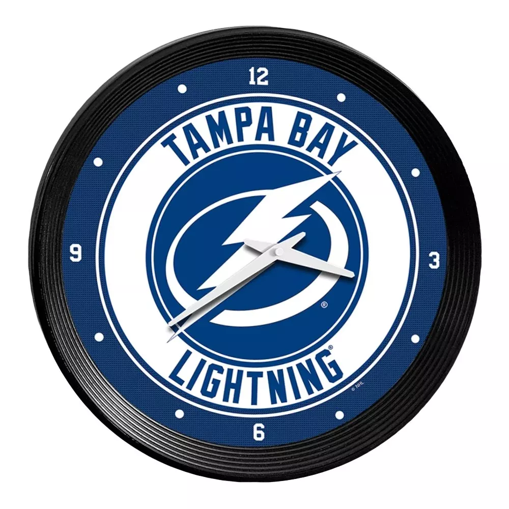 Tampa Bay Lightning: Ribbed Frame Wall Clock