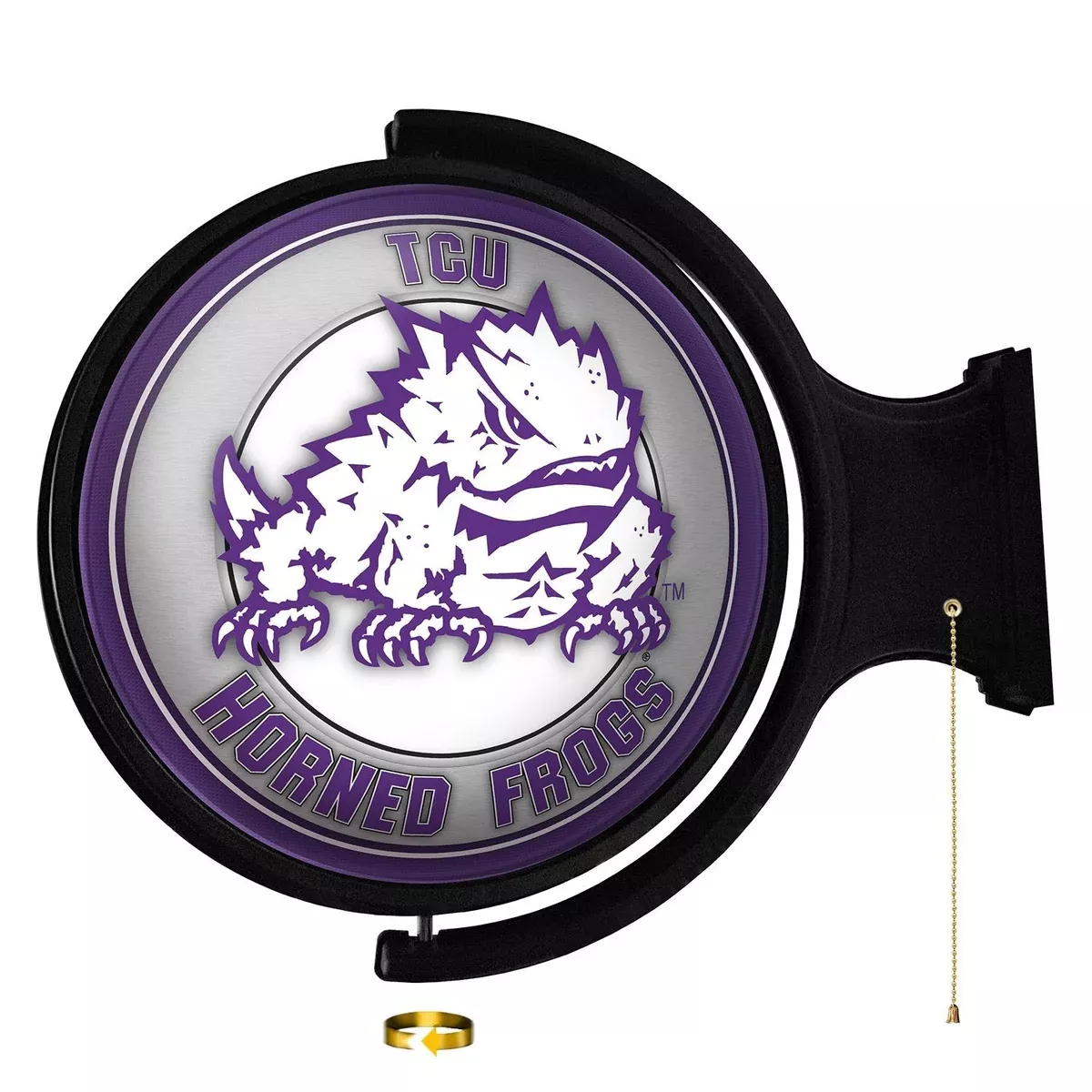 TCU Horned Frogs: Mascot - Original Round Rotating Lighted Wall Sign