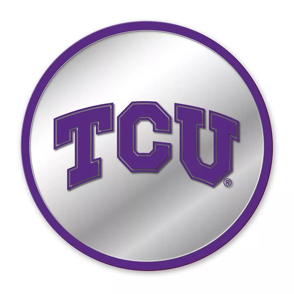 TCU Horned Frogs: Modern Disc Mirrored Wall Sign
