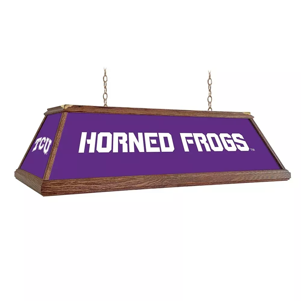 TCU Horned Frogs: Premium Wood Pool Table Light