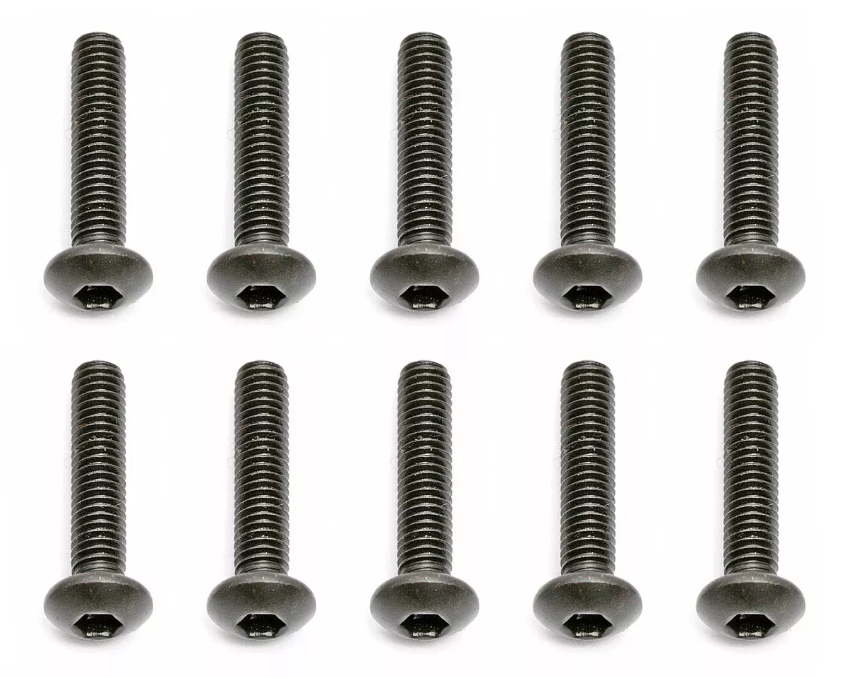 Team Associated 25187 M3x14mm Button Head Hex Screw 10 Pack