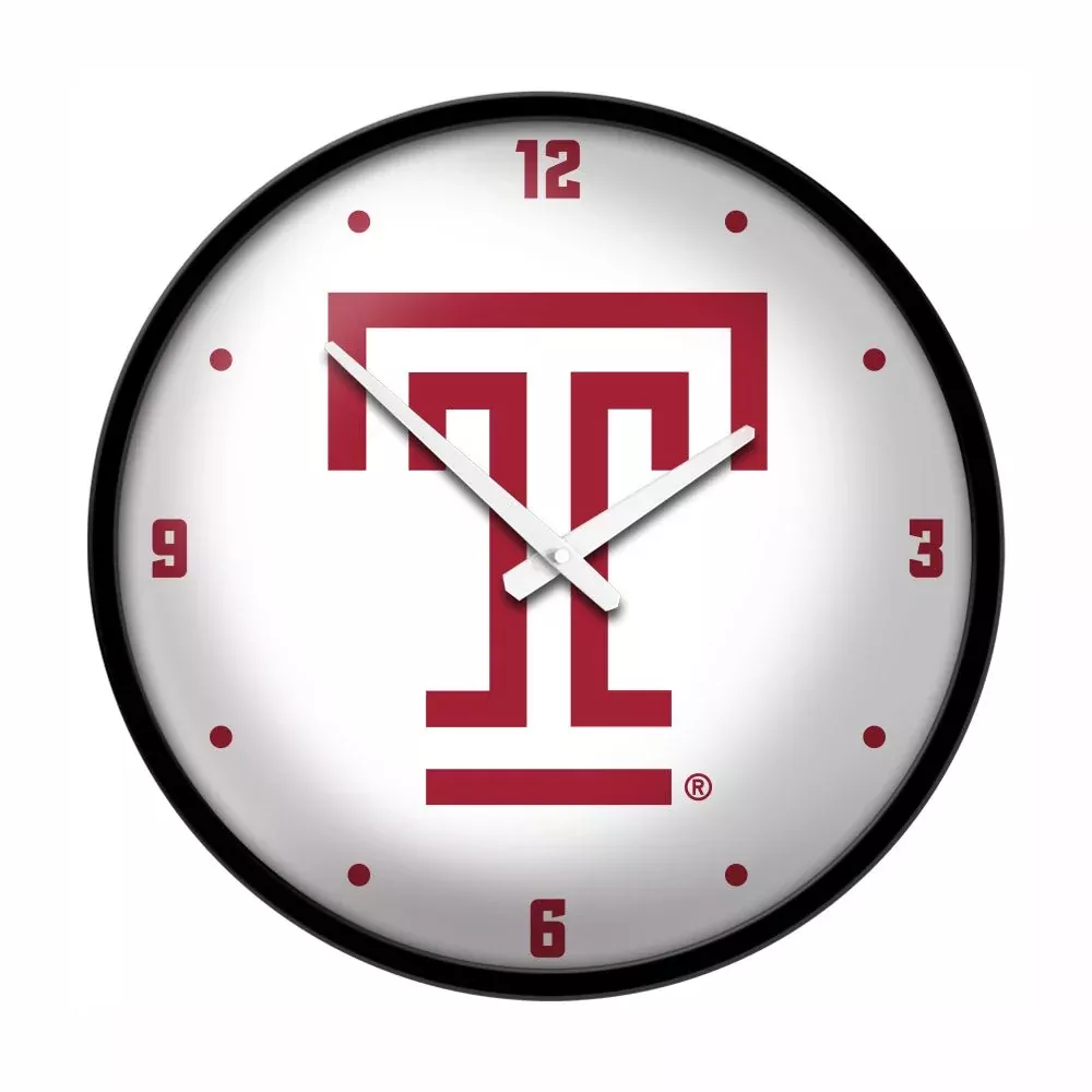 Temple Owls: Modern Disc Wall Clock