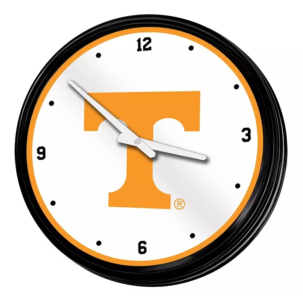 Tennessee Volunteers: Retro Lighted Wall Clock