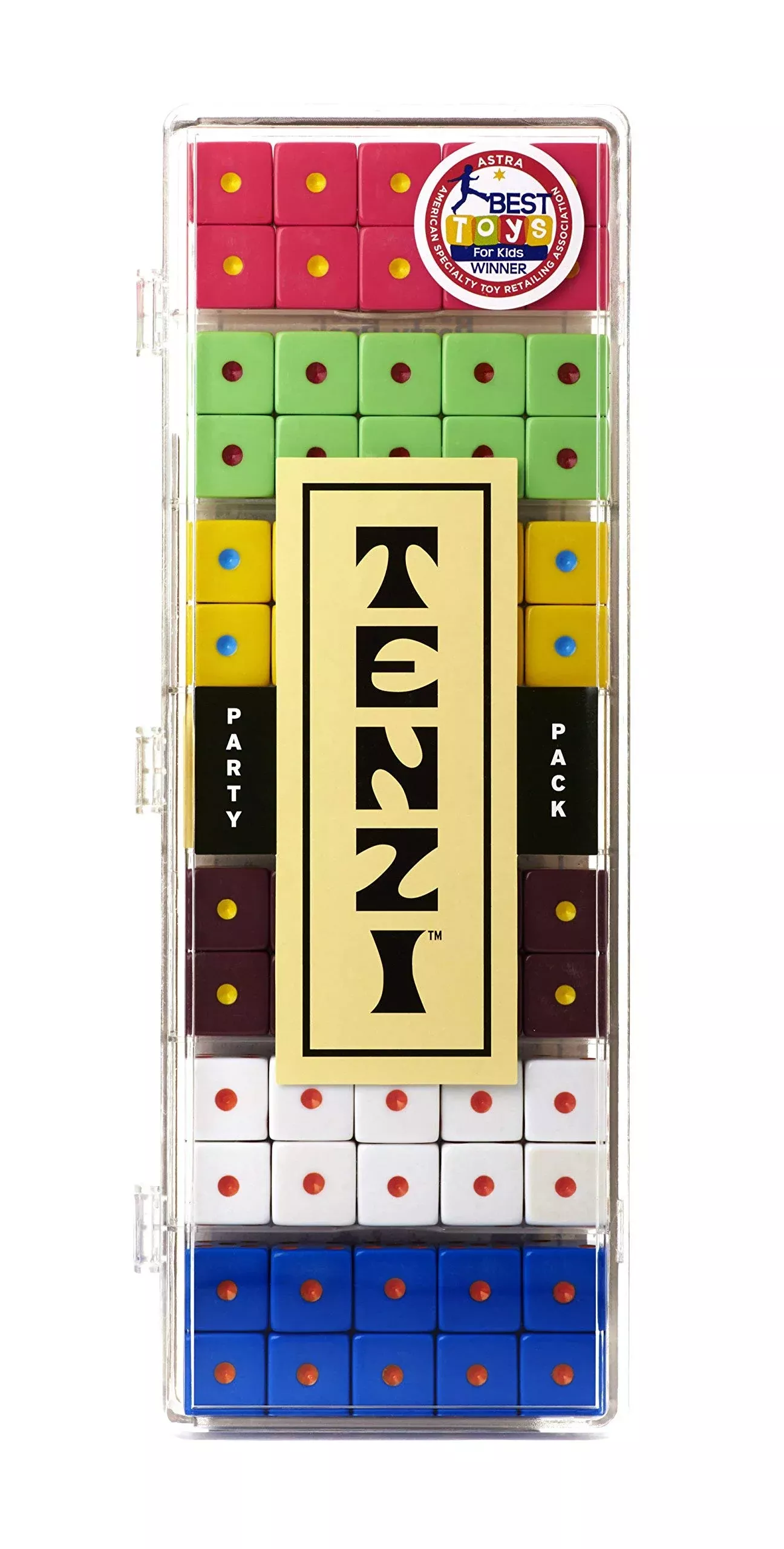 TENZI Fast Action Dice Game for 2-6 Players, Multi Color, 10 Dice