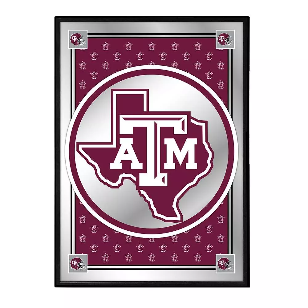 Texas A&M Aggies: Team Spirit, Texas - Framed Mirrored Wall Sign