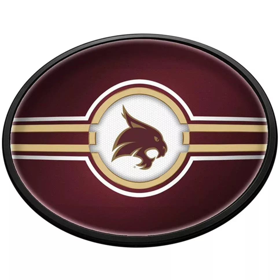 Texas State Bobcats: Oval Slimline Lighted Wall Sign
