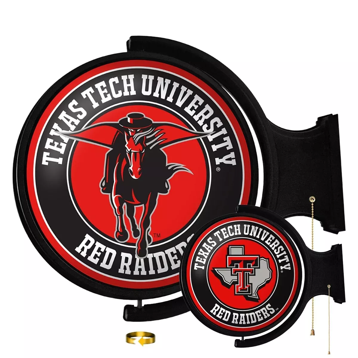 Texas Tech Red Raiders: Double Sided Original Round Rotating Lighted Wall Sign
