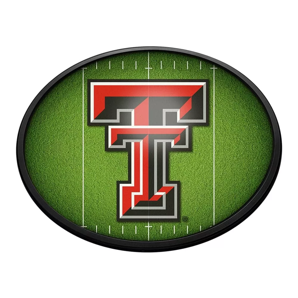 Texas Tech Red Raiders: On the 50 - Oval Slimline Lighted Wall Sign
