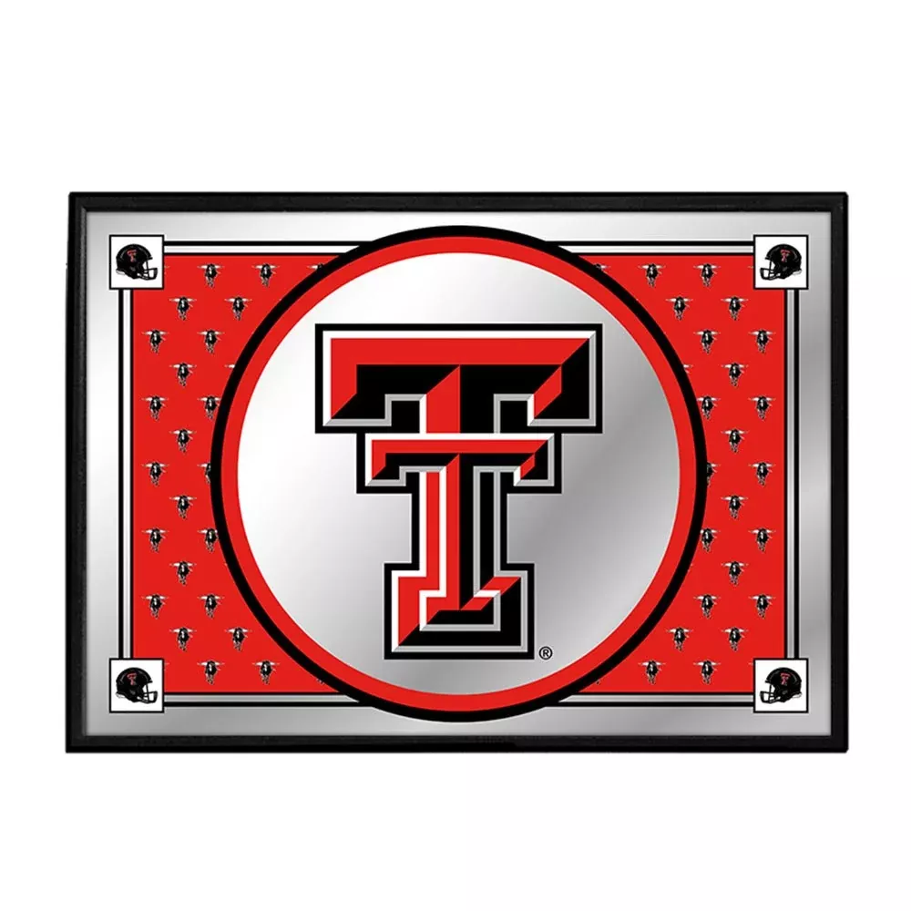 Texas Tech Red Raiders: Team Spirit - Framed Mirrored Wall Sign