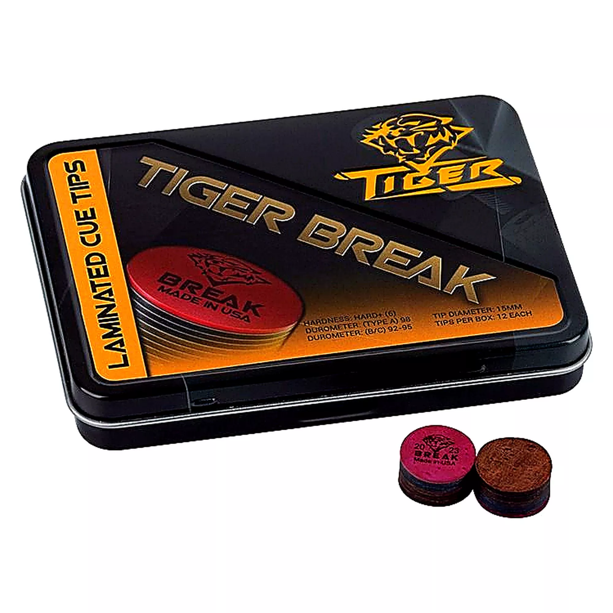 Tiger Break/Jump Tip- Box Of 12 For Sale – Game Room Gorilla