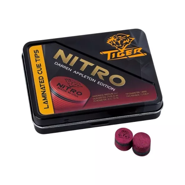 Tiger Nitro Pool Cue Tips (Tin Of 12) For Sale – Game Room Gorilla