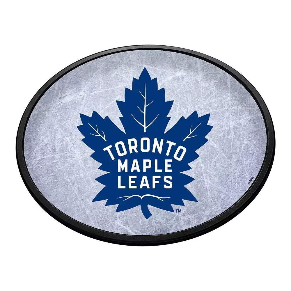 Toronto Maple Leaf: Ice Rink - Oval Slimline Lighted Wall Sign