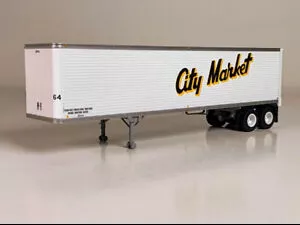 Trainworx 80257-03 HO Scale 40' Corrugated Reefer Trailer City Market #3