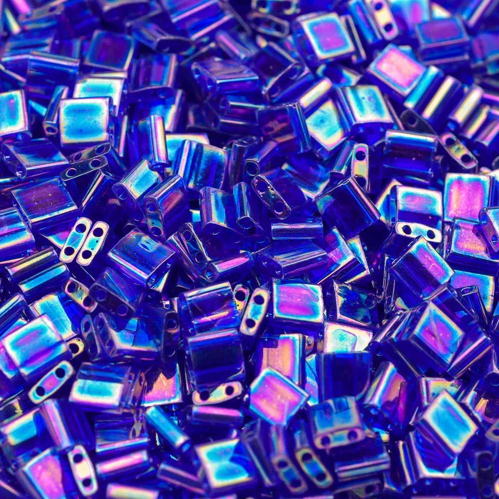 Transparent Cobalt AB Miyuki Tila Bead