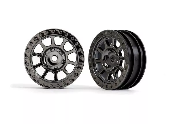 Traxxas 2481A 2.2" Black Chrome Wheels for Bandit Front 1 Pair
