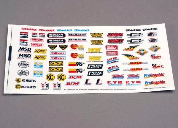 Traxxas 2514 Racing Sponsors Decal Sheet