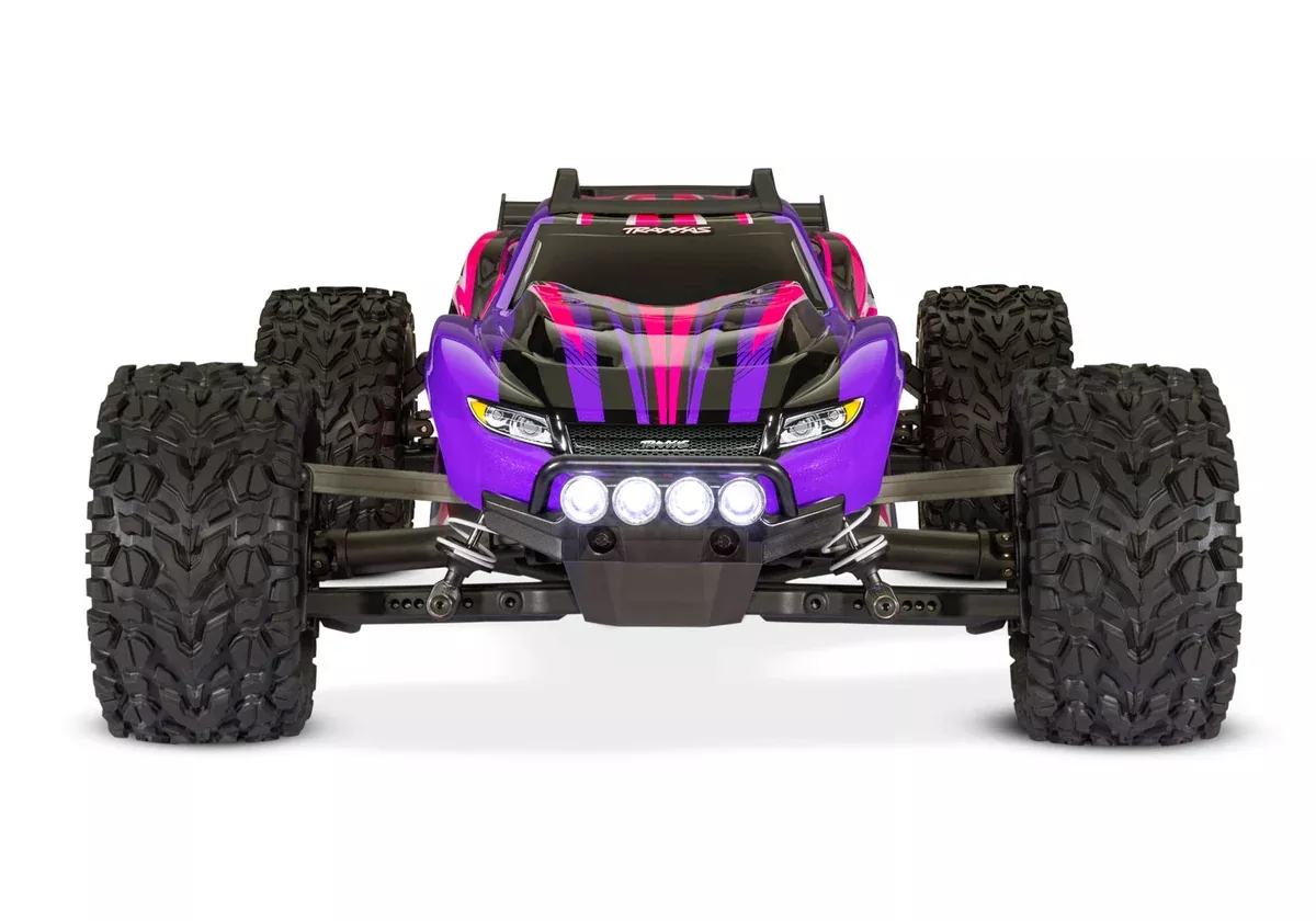 Traxxas 67064-61 Pink Rustler 4x4 XL-5 Brushed 1/10 Stadium Truck with LED Lights