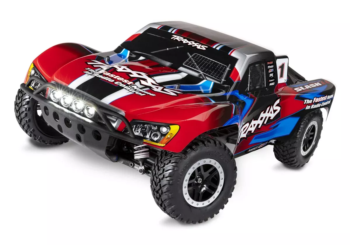 Traxxas 68054-61 Slash 4x4 1/10 Short Course Truck with LED Lights - Red