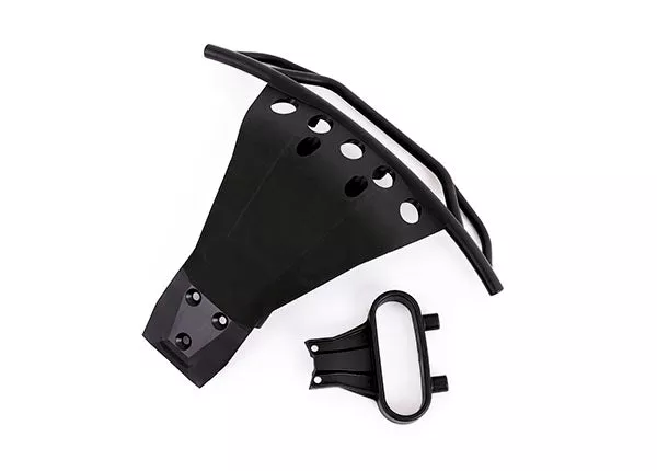 Traxxas 6835X Black Front Bumper and Mount for Slash 4x4 with Light Kit