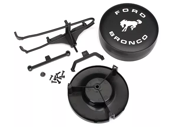 Traxxas 8074 Spare Tire Mount Cover and Bracket for Bronco