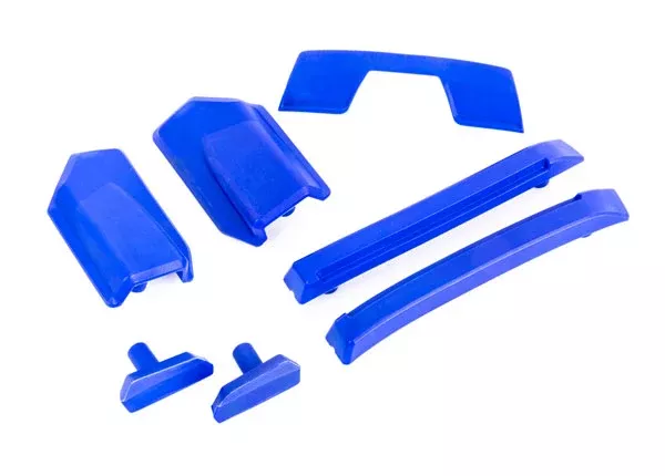 Traxxas 9510X Blue Body Reinforcement Set and Roof Skid Pads fits Sledge™