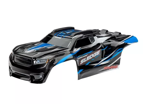 Traxxas 9511A Blue Body with Body Support for Clipless Mounting fits Sledgeโข
