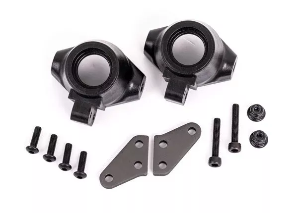 Traxxas 9637A Dark Titanium Aluminum Left and Right Steering Blocks for Sledge™