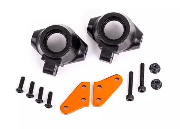 Traxxas 9637T Orange Aluminum Left and Right Steering Blocks for Sledge™