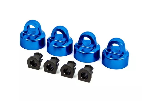 Traxxas 9664X Blue Aluminum GT-MAXX Shock Caps for Sledge™