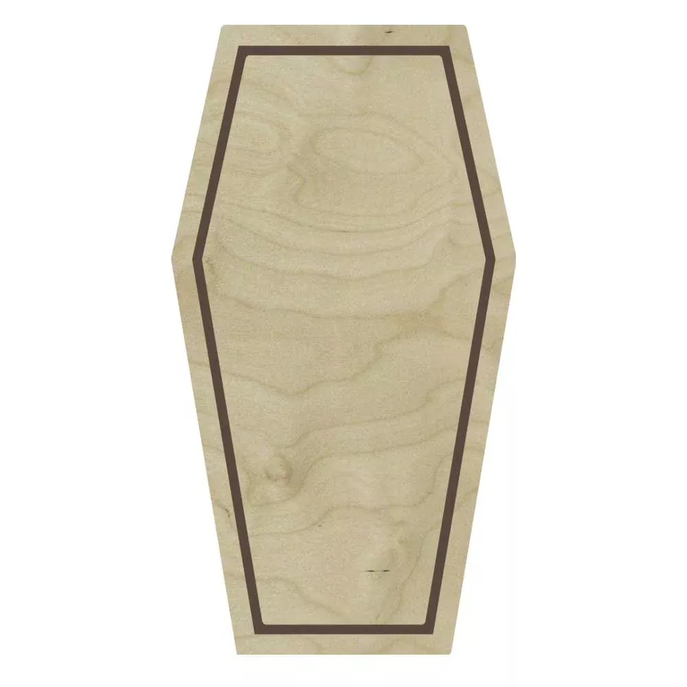 Trekell Coffin Floater Panel - Wooden Painting Halloween Canvas + Frame