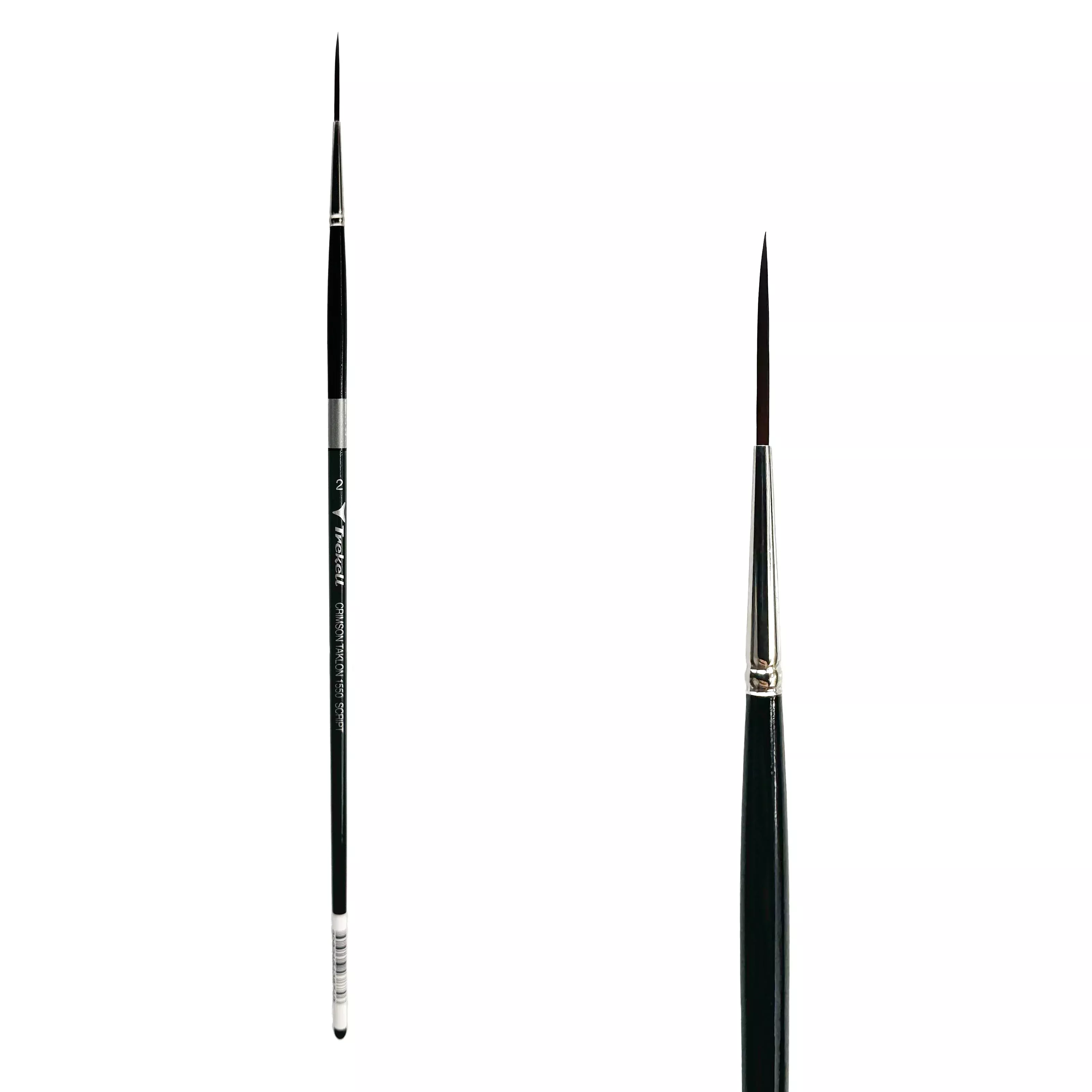 Trekell Crimson Taklon Long Handle Artist Brush - Size #2 Script/Rigger