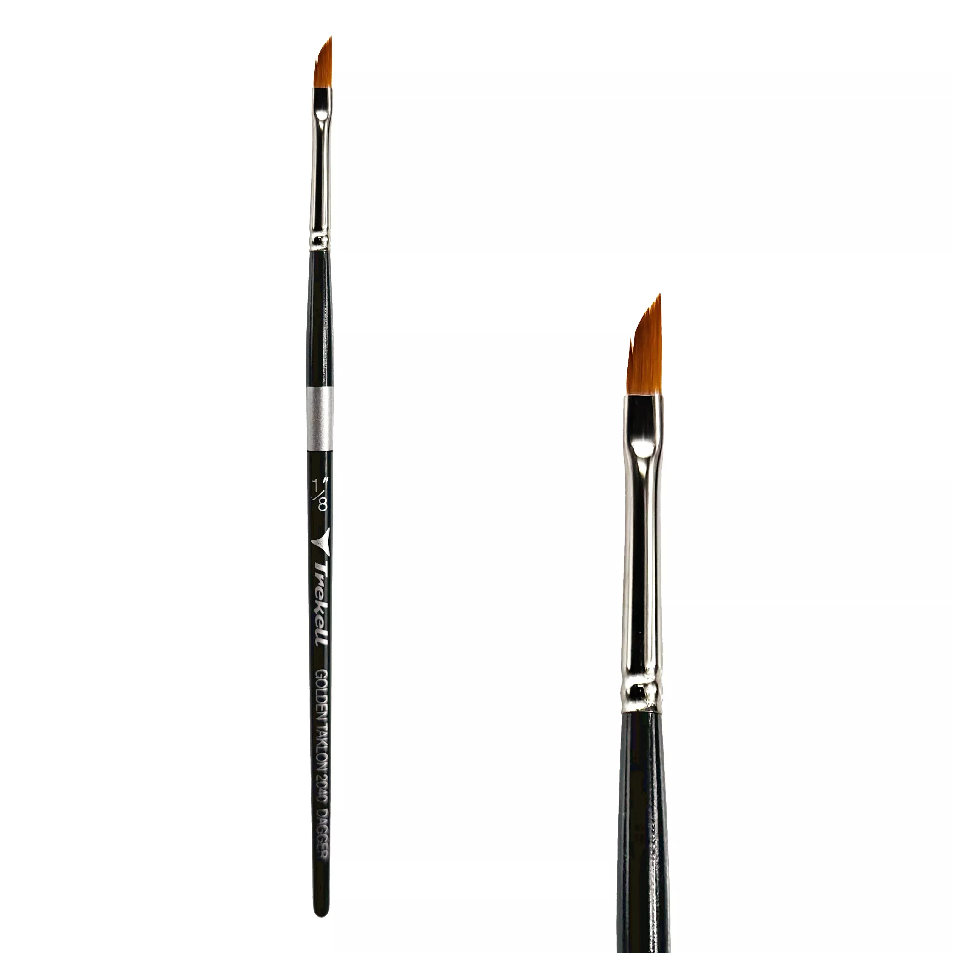 Trekell Golden Taklon Short Handle Artist Brush -Size 1/8" Dagger