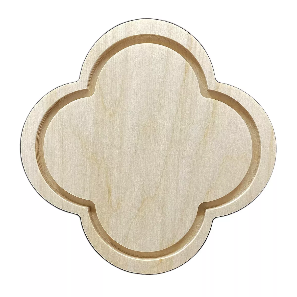 Trekell Gothic Rounded Quatrefoil Floater Panel - Wood Painting Canvas