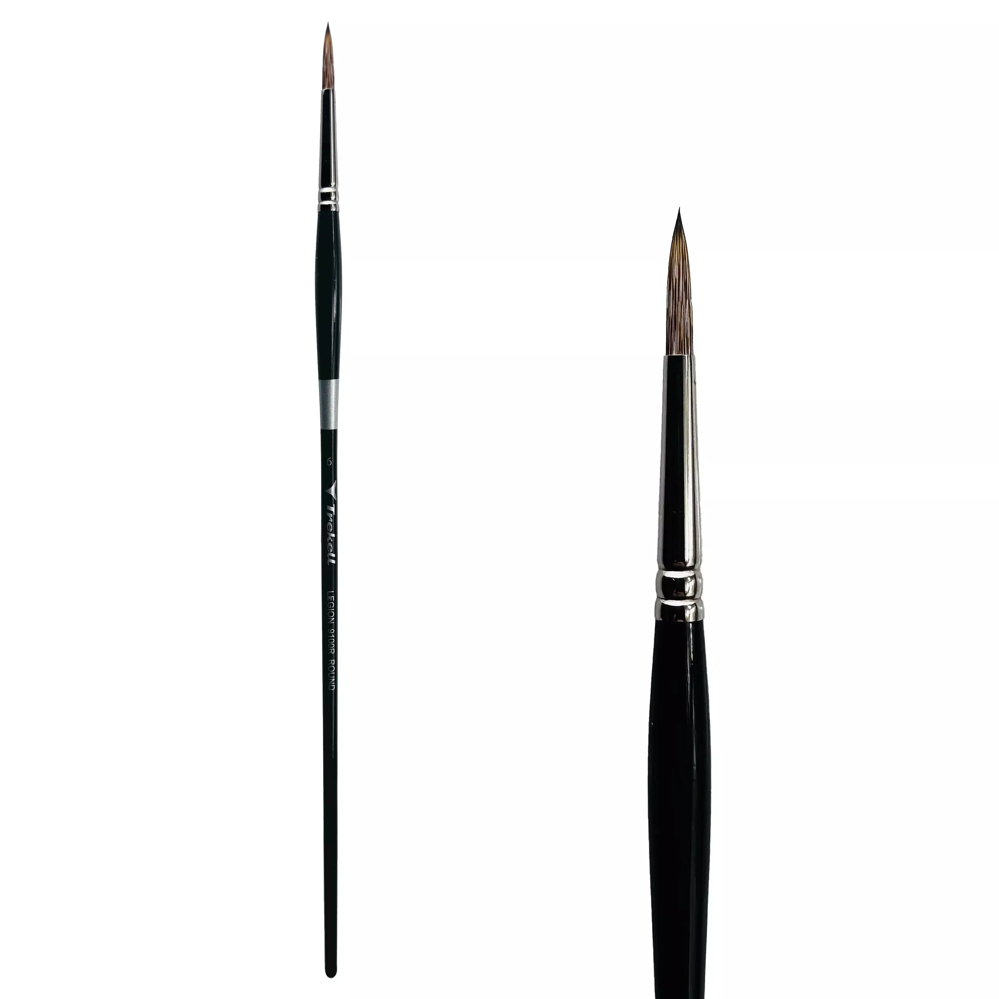 Trekell Legion Synthetic Mongoose Long Handle Artist Brush - Size #6 Round