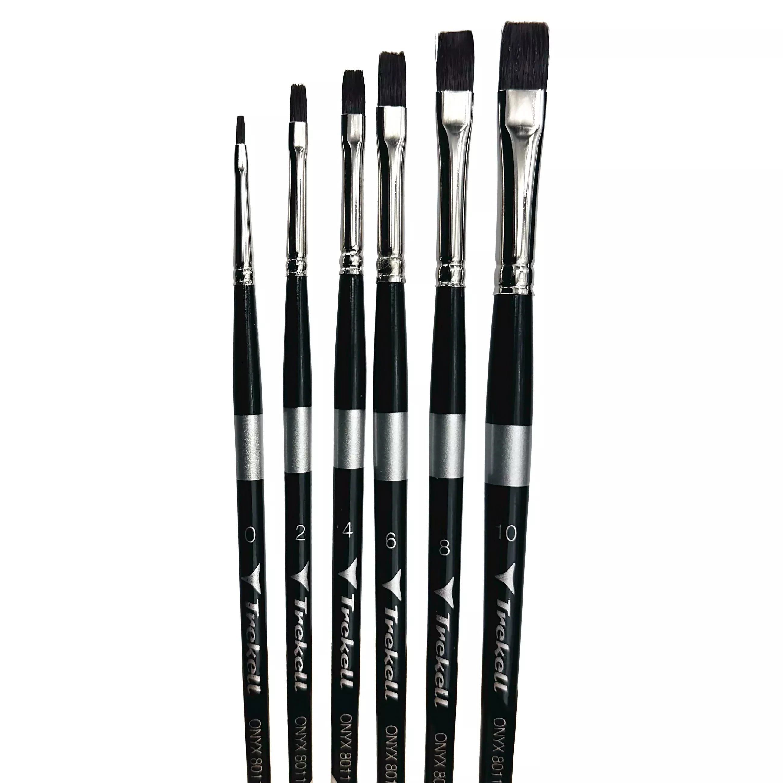 Trekell Onyx Synthetic Squirrel Short Handle Artist Brush - Complete Brush Set -Bright