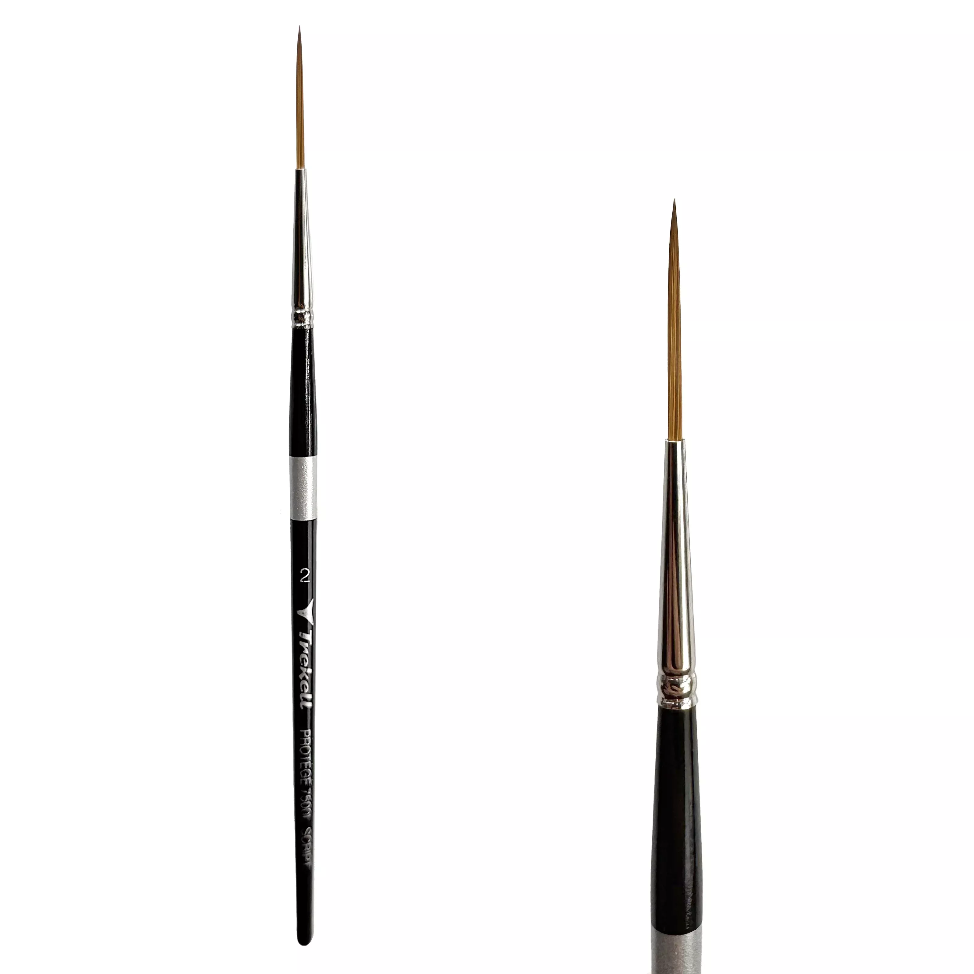Trekell Protégé Synthetic Kolinsky Short Handle Artist Brush - Size #2Script/Rigger