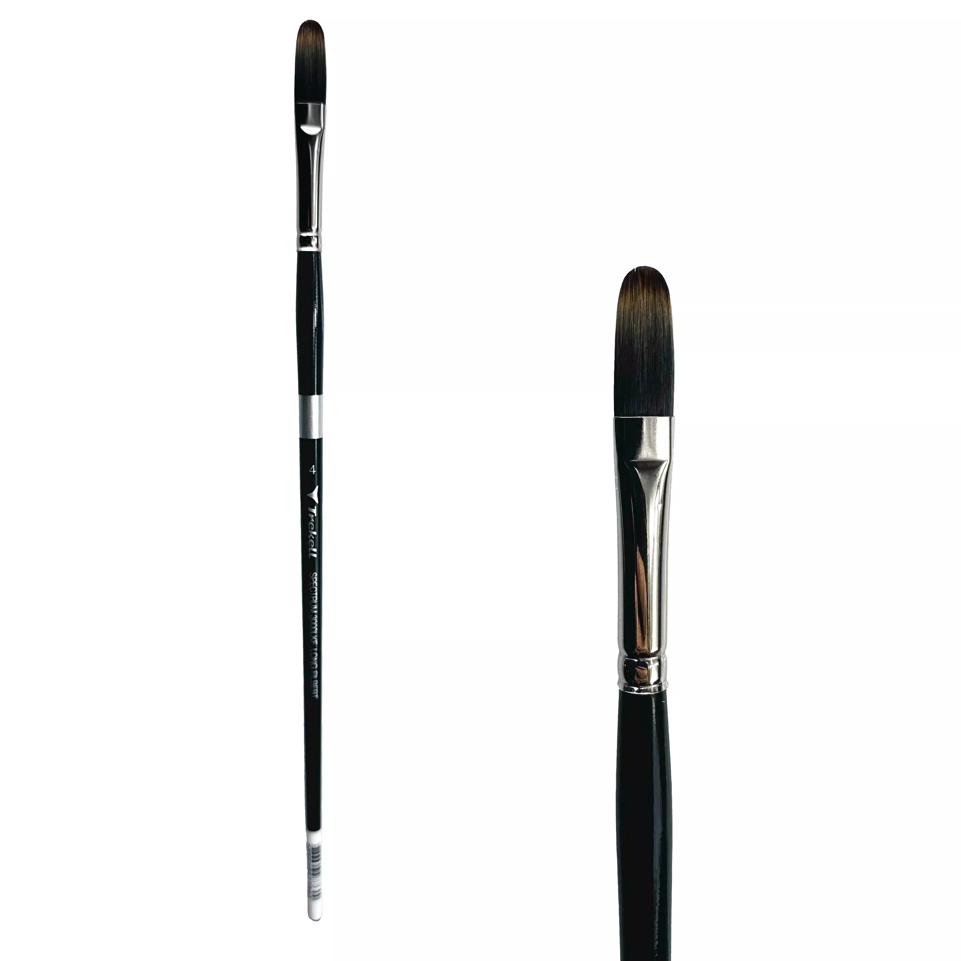 Trekell Spectrum Long Handle Artist Brush - Size #4 Long Filbert