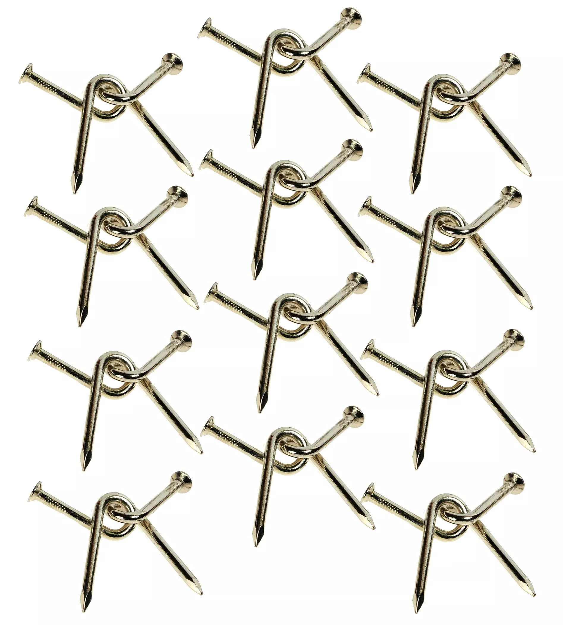 Twisted Nail Puzzle, Bundle Of 12 Identical Puzzles, For Ages 13 And Older