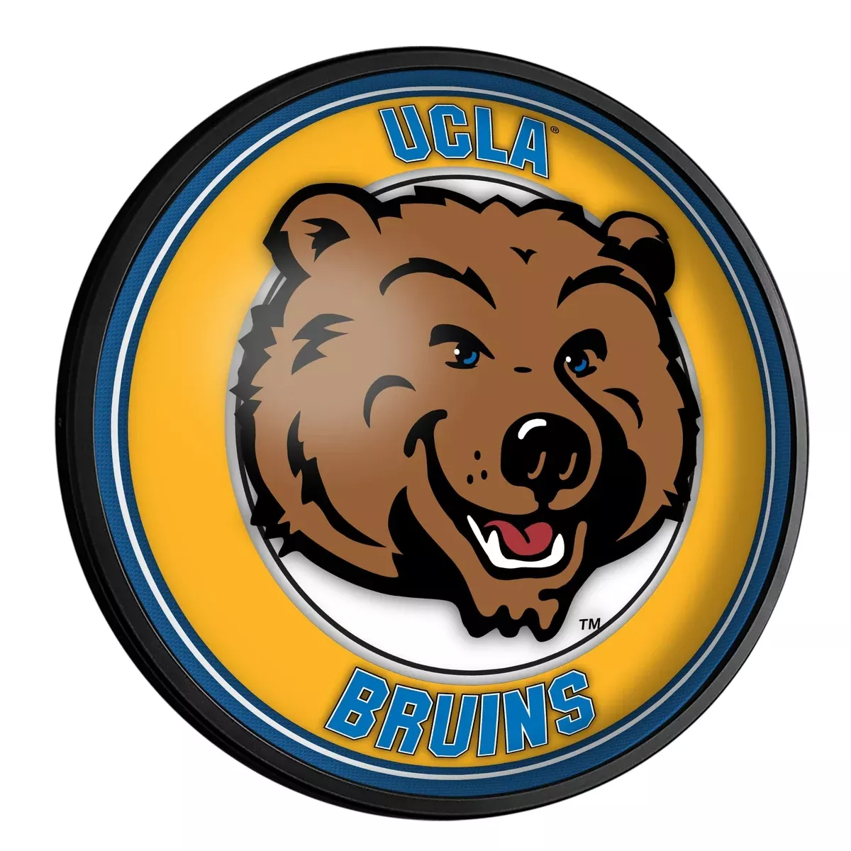 UCLA Bruins: Mascot - Round Slimline Lighted Wall Sign