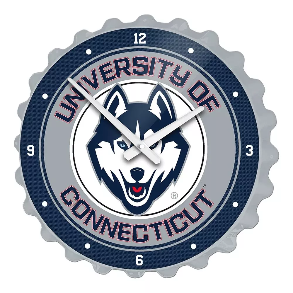 UConn Huskies: Bottle Cap Wall Clock