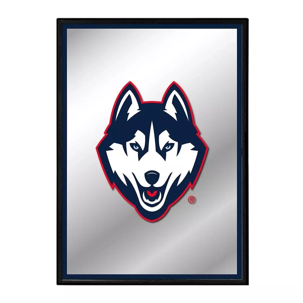 UConn Huskies: Mascot - Framed Mirrored Wall Sign