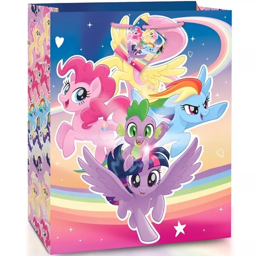 Unique My Little Pony Gift Bag - 12"x10", Multicolor, 1 Count