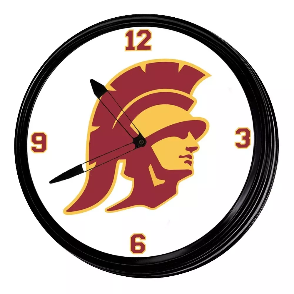 USC Trojans: Retro Lighted Wall Clock