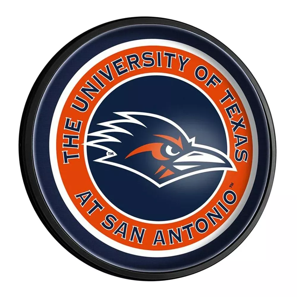 UT San Antonio Roadrunners: Rowdy - Round Slimline Lighted Wall Sign