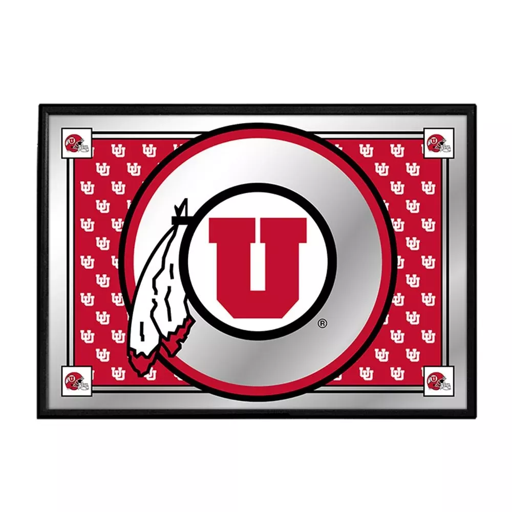Utah Utes: Framed Mirrored Wall Sign