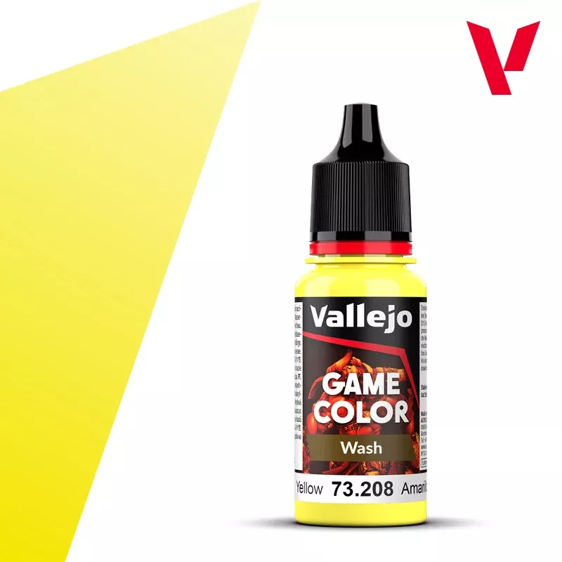 Vallejo: Game Color Wash 208 Yellow (18ml)