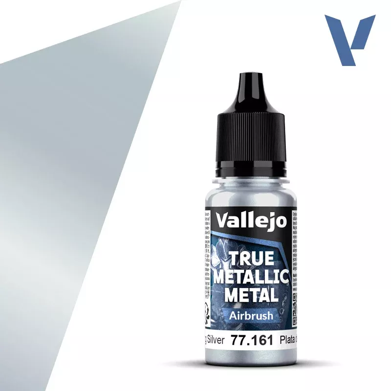 Vallejo True Metal Metallic: Airbrush 77.161 Sterling Silver