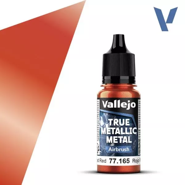 Vallejo True Metal Metallic: Airbrush 77.165 Forged Red