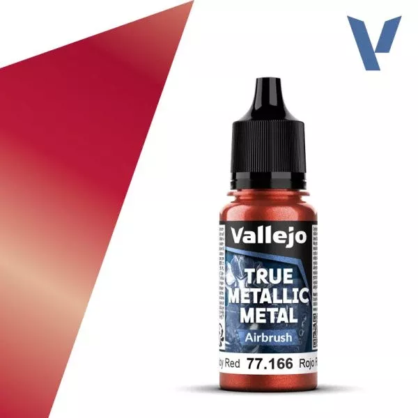 Vallejo True Metal Metallic: Airbrush 77.166 Ruby Red