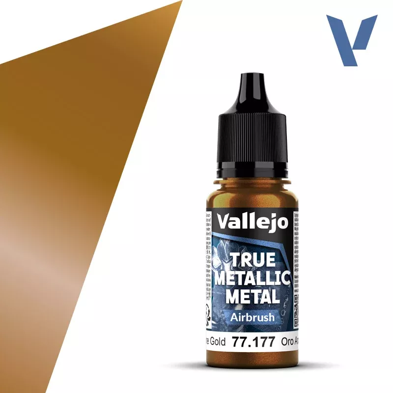 Vallejo True Metal Metallic: Airbrush 77.177 Arcane Gold